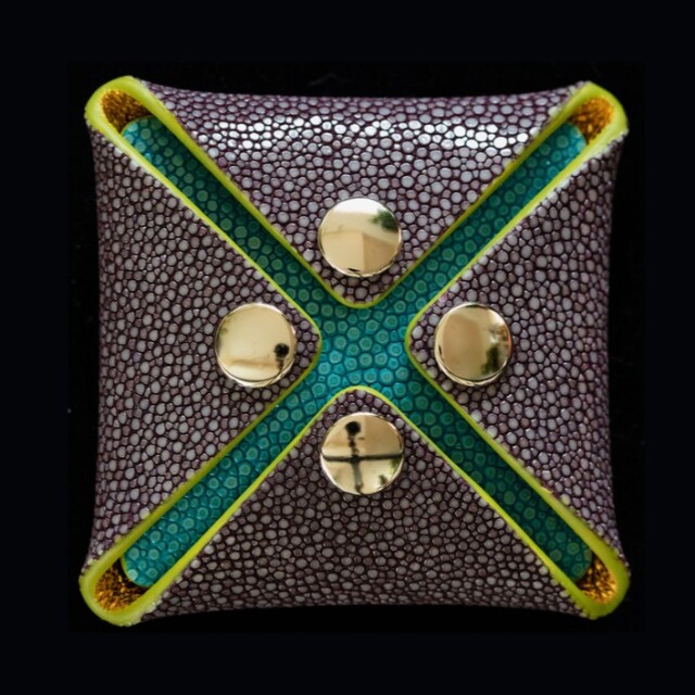 【剛腕】ガルーシャ製 コインケース ／ブルーパープル&ターコイズブルー