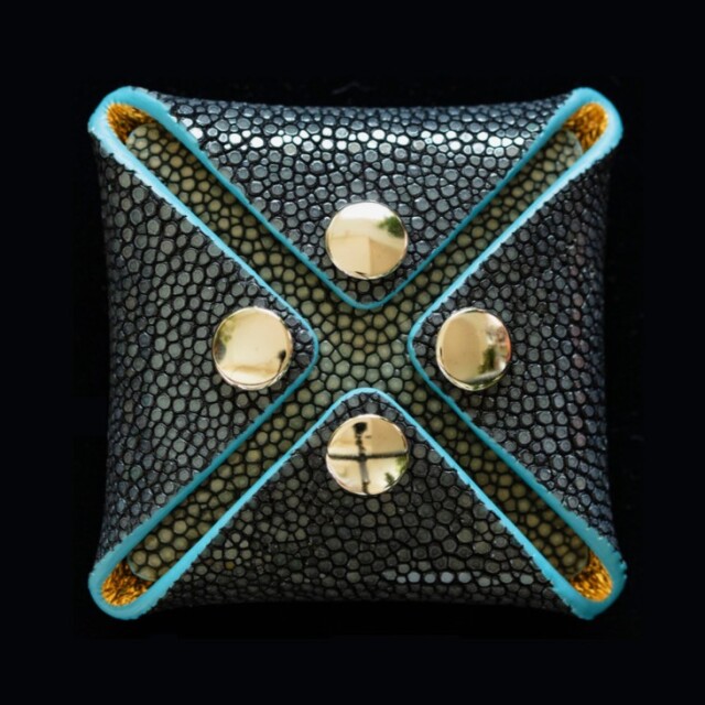 【剛腕】ガルーシャ製 コインケース ／ブラック&グレー