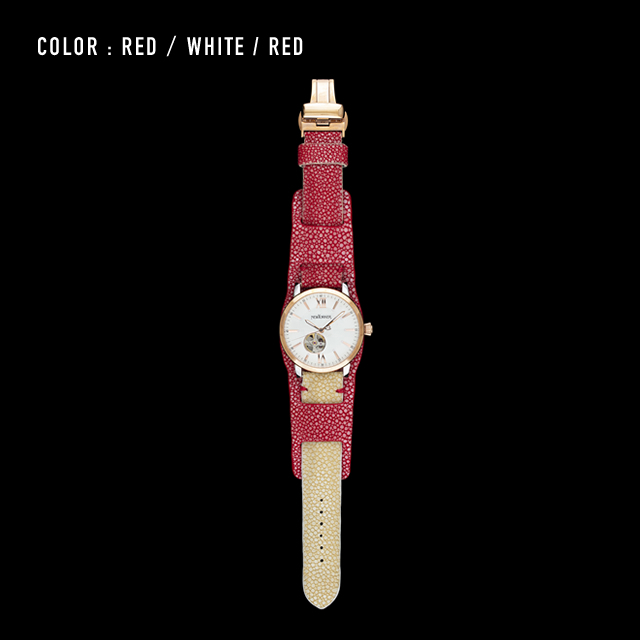 【剛腕】ガルーシャ製 ダブルストラップ ／ レッド&ホワイト