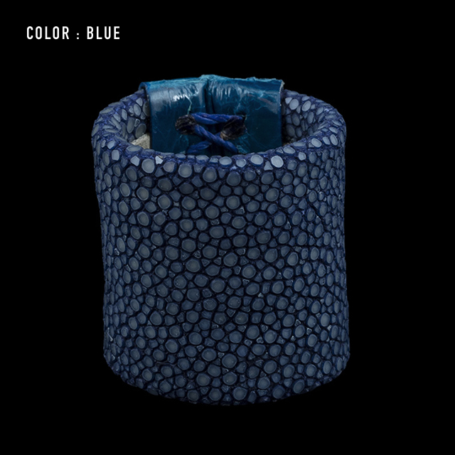 【剛腕】ガルーシャ&クロコダイル製 スカーフリング ／ ブルー