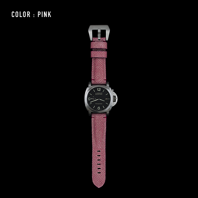 【剛腕】ガルーシャ製 シングルストラップ（PANERAI用） ／ ピンク