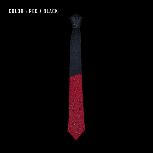 【剛腕】ガルーシャ製 NECK TIE ／ レッド&ブラック