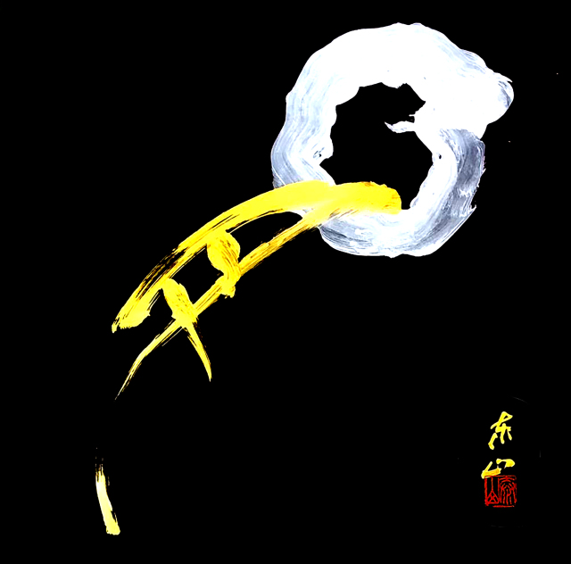 TAIZAN・"YOZORA"シリーズ「圓月」©(サイズ：900×900 mm)