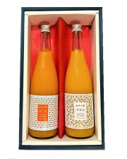 2025年バレンタインギフト　国産ストレート柑橘果汁ギフト2本入りセット