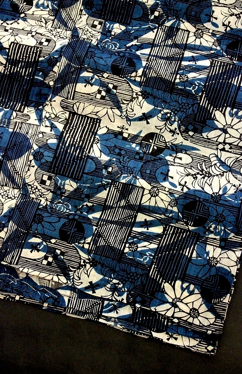 型絵染着物地/国画会-稲嶺杏子作品