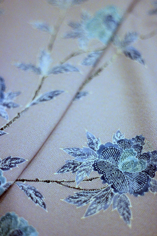 摺り型友禅/羽織地更紗模様