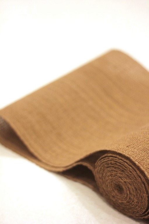 科（シナ）布/八寸名古屋帯 手績み科糸