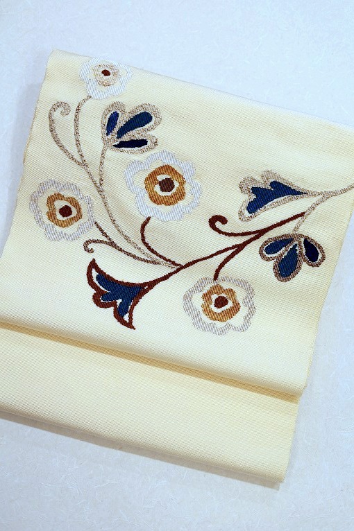 西陣織八寸名古屋帯/ペルシャ刺繍文 洛風林制作