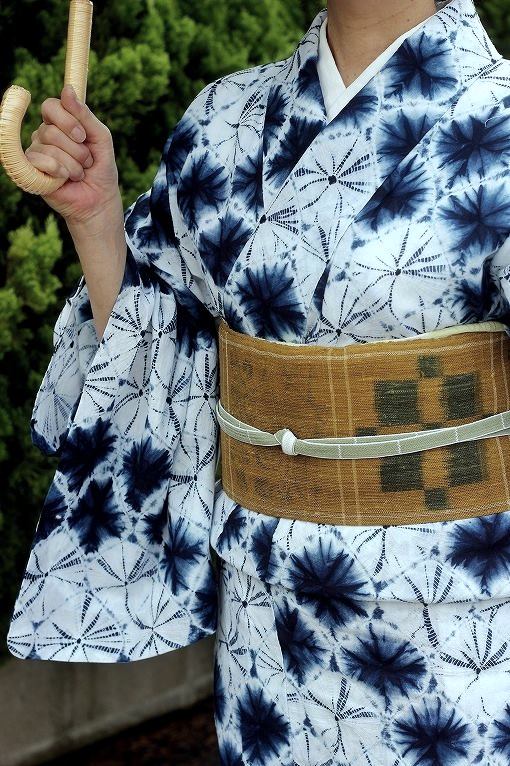 手蜘蛛絞り　蜘蛛絞り　有松絞り　袷着物 工藝絞り/有松絞り 飛び手蜘蛛絞り 玉井留美