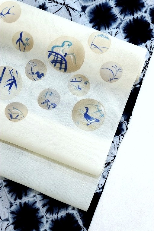 工藝絞り/有松絞り 飛び手蜘蛛絞り 玉井留美