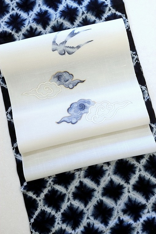 手蜘蛛絞り　蜘蛛絞り　有松絞り　袷着物 有松絞り：天然藍染め 手蜘蛛絞り – 創作着物と帯の専門店 Marutoya