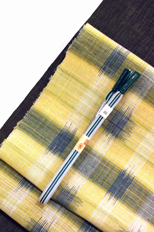 宮古上布九寸名古屋帯/新里玲子作品