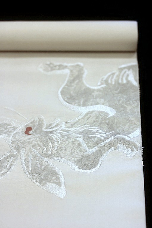 鳥獣戯画 友禅型 シルクスクリーン型 紬屋の帯 【公式通販】