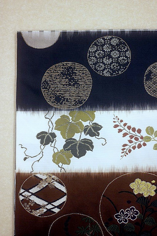 作家物 袋帯 六通 正絹 吉祥文様 縁起柄 西陣帯地創作家 小林良 