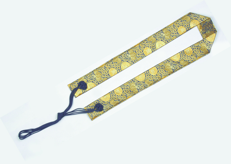 輪袈裟（わげさ）・金襴No.4・紺_1