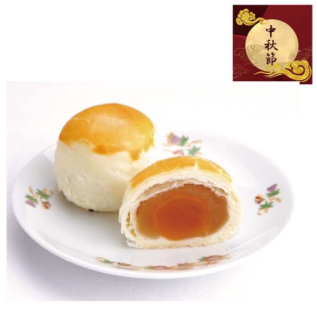 蛋黄蓮蓉酥 　塩卵黄身1ケ入りはすあんパイ