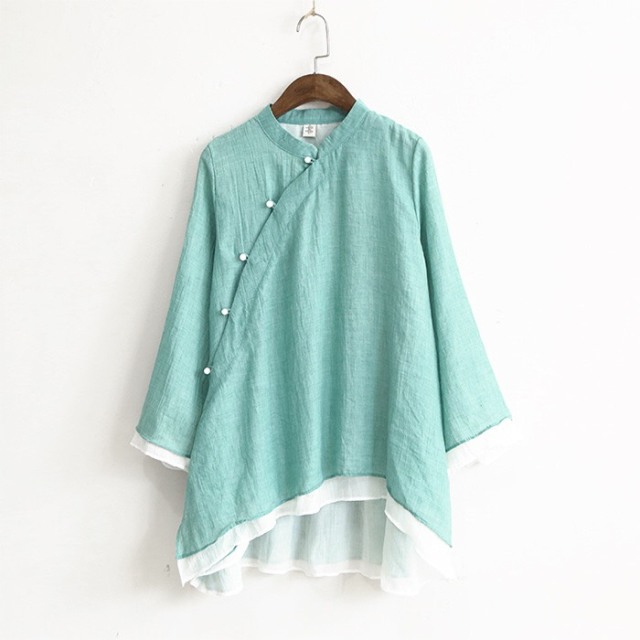 【oll】チャイナブラウス (COMES THE SUN EXCLUSIVE) oll】チャイナブラウス (COMES THE SUN EXCLUSIVE)