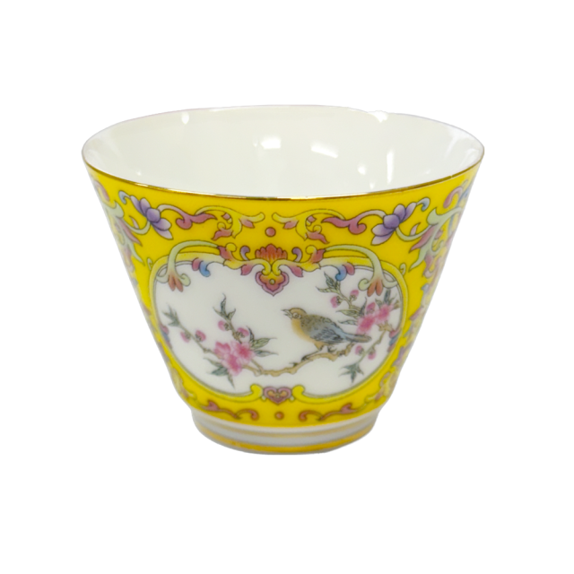 鳥花茶杯【全3色】