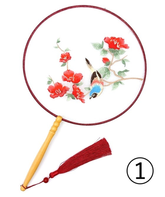 中式団扇C【刺繍入り】ちゅうしきうちわ《全6種》 悟空オンラインショップ