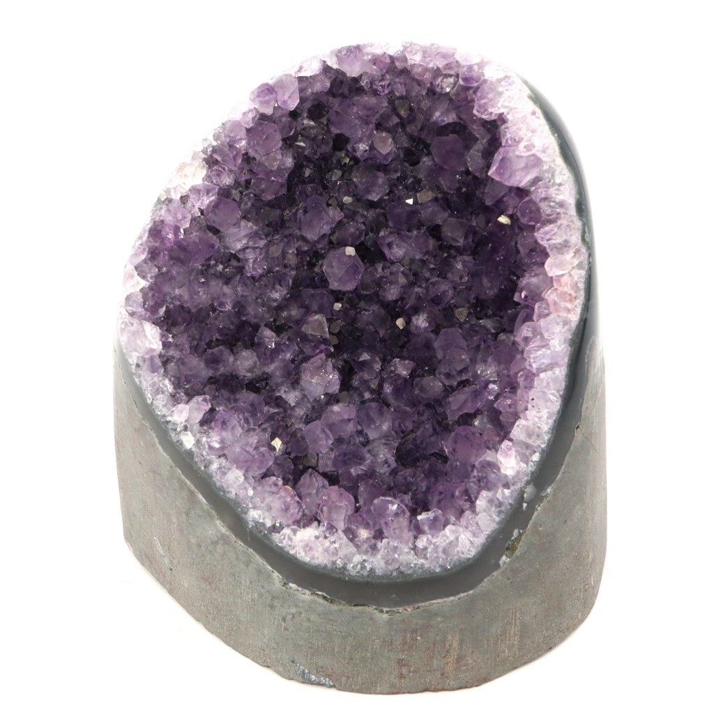 アメジスト クラスター 側面磨き AAA ドゥルーザ 紫水晶 置き物 原石 310g ウルグアイ産 天然石 1点物 2月 誕生石 天然石 amethyst 