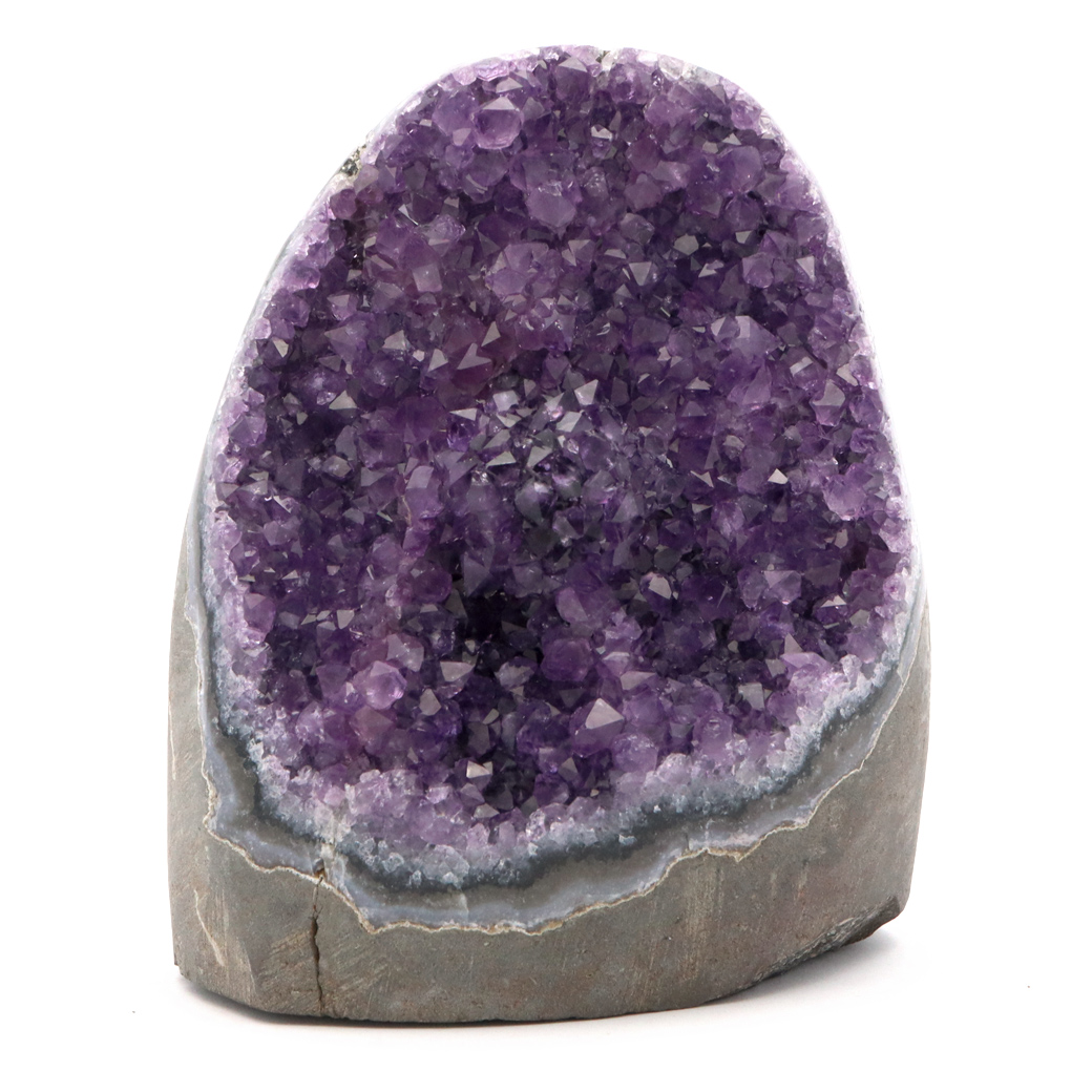 アメジスト クラスター 側面磨き AAA ドゥルーザ 紫水晶 置き物 原石 310g ウルグアイ産 天然石 1点物 2月 誕生石 天然石 amethyst 