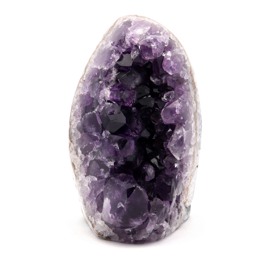 アメジスト クラスター 側面磨き AAA ドゥルーザ 紫水晶 置き物 原石 310g ウルグアイ産 天然石 1点物 2月 誕生石 天然石 amethyst 