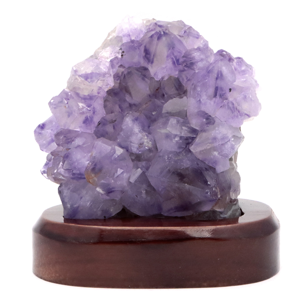 アメジスト クラスター 原石 1点物 台付き ブラジル産 Amethyst 天然石 紫水晶 置き物 置物 2月 誕生石 癒し グッズ