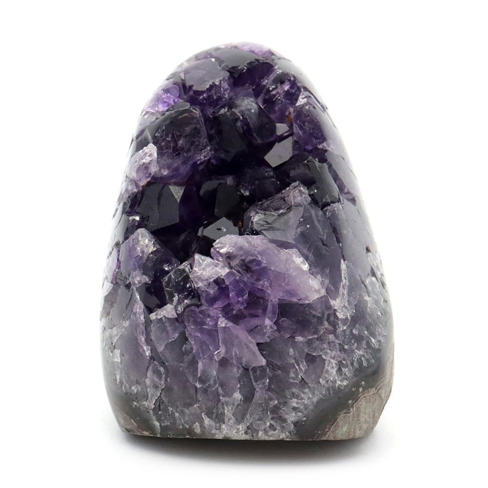 アメジスト クラスター 側面磨き AAA ドゥルーザ 紫水晶 置き物 原石 ウルグアイ産 天然石 1点物 2月 誕生石