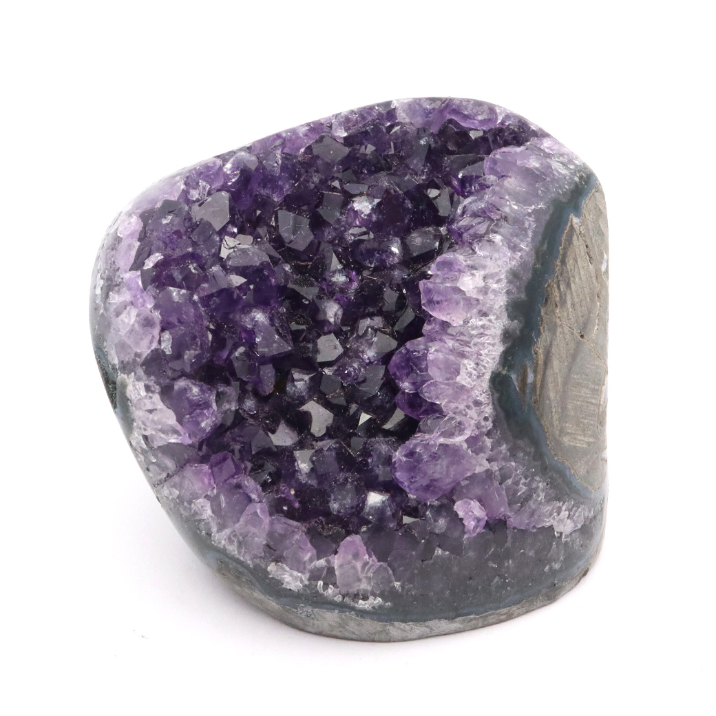 アメジスト クラスター 側面磨き AAA ドゥルーザ 紫水晶 置き物 原石 ウルグアイ産 天然石 1点物 2月 誕生石 天然石 amethyst