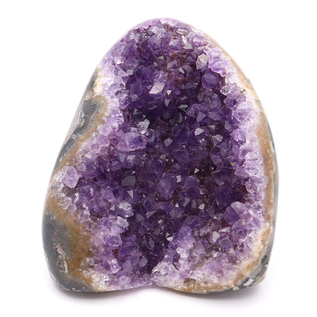 アメジスト クラスター 側面磨き AAA ドゥルーザ 紫水晶 置き物 原石 ウルグアイ産 天然石 1点物 2月 誕生石 天然石 amethyst
