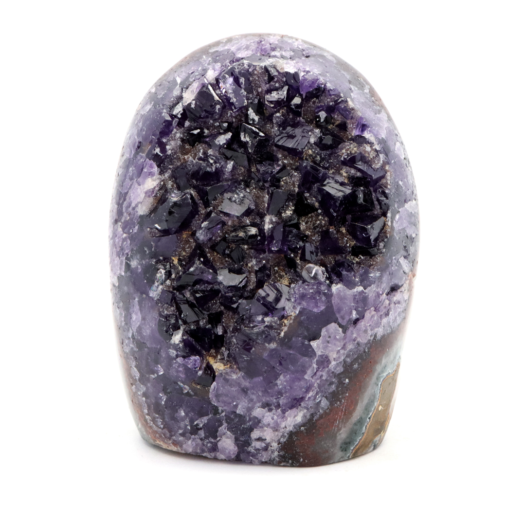 アメジスト クラスター 側面磨き AAA ドゥルーザ 紫水晶 置き物 原石 ウルグアイ産 天然石 1点物 2月 誕生石 天然石