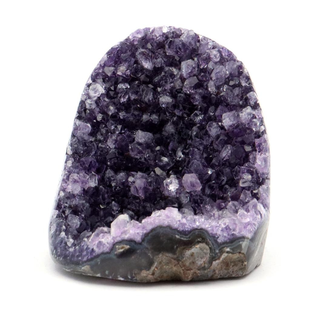 アメジスト クラスター 側面磨き AAA ドゥルーザ 紫水晶 置き物 原石 ウルグアイ産 天然石 1点物 2月 誕生石 天然石