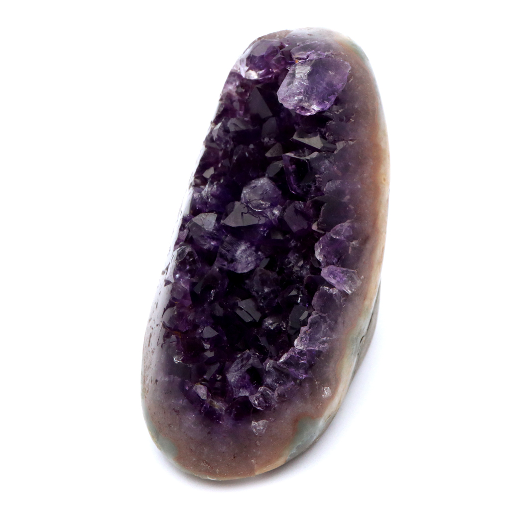 アメジスト クラスター 側面磨き AAA ドゥルーザ 紫水晶 置き物 原石 ウルグアイ産 天然石 1点物 2月 誕生石 天然石 amethyst