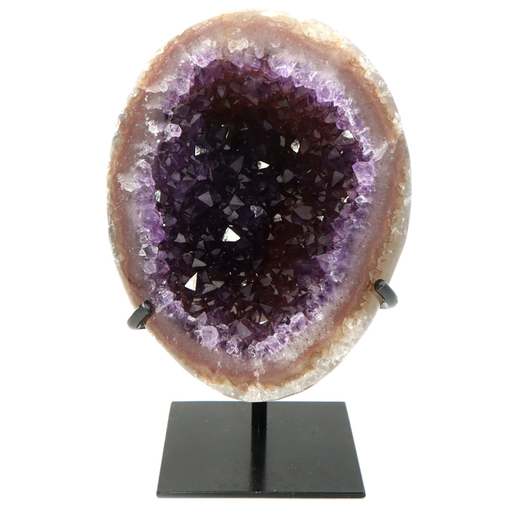 アメジスト ドーム AAA 晶洞 スタンド 台付き オブジェ 紫水晶 置き物 原石 811g ウルグアイ産 天然石 1点物 2月 誕生石