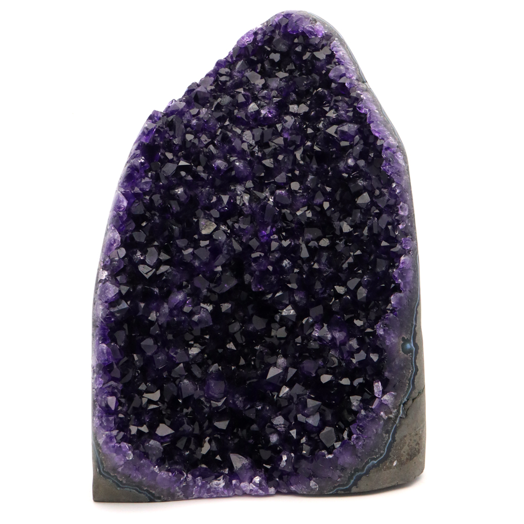 アメジスト クラスター 側面磨き エクストラ グレード EX ドゥルーザ 紫水晶 置き物 原石 ウルグアイ産 天然石 1点物 55月 誕生石