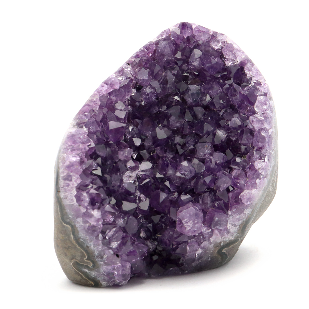 アメジスト クラスター 側面磨き AAA ドゥルーザ 紫水晶 置き物 原石 ウルグアイ産 天然石 1点物 2月 誕生石 天然石 amethyst