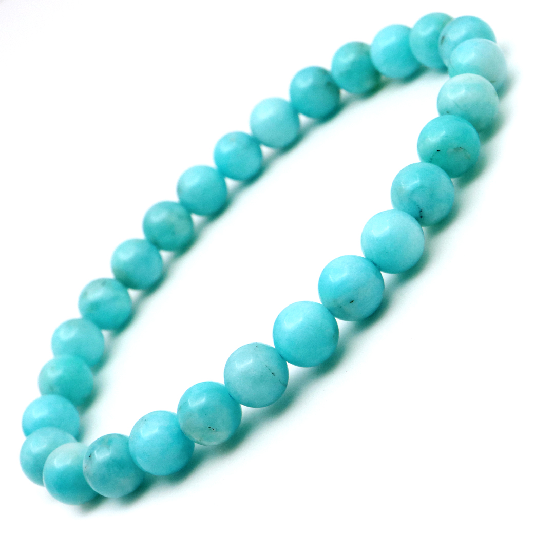 アマゾナイト ブレスレット 7mm ペルー産 天河石 天然石 パワーストーン