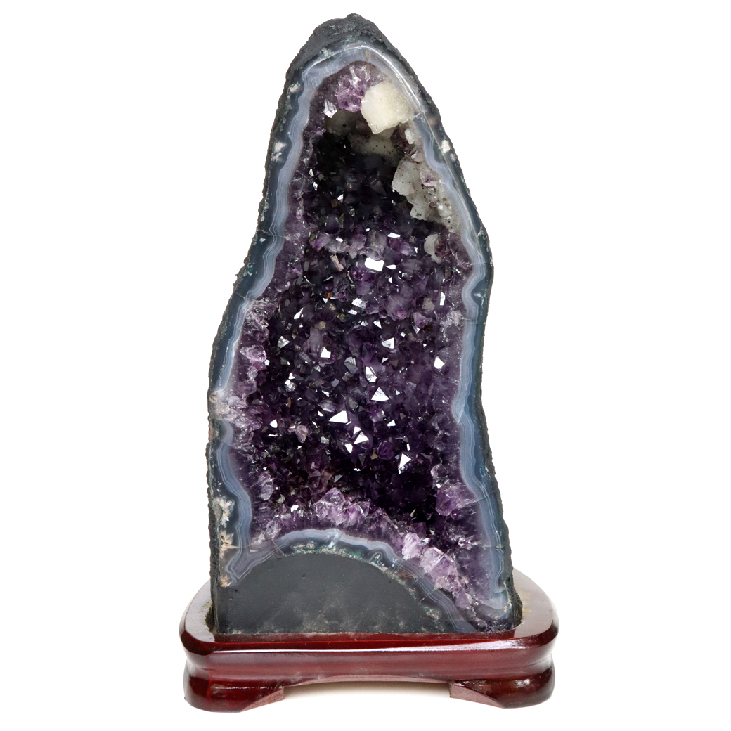 アメジスト ドーム 約4.28kg AAA 紫水晶 ジオード カペーラ 晶洞 天然石 ブラジル産 1点物 台座付き Amethyst Dome