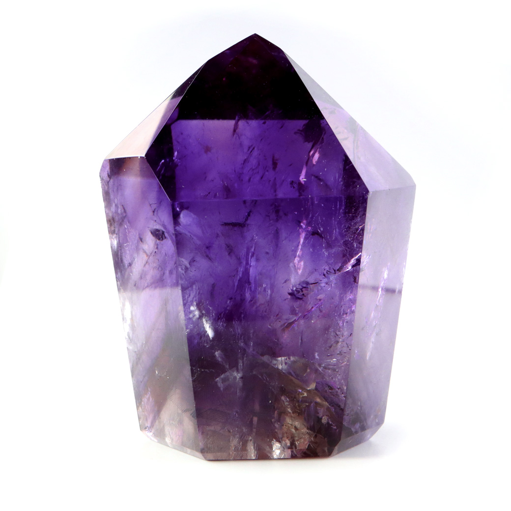 アメジスト 六角柱 ポイント 1点もの ブラジル バイーア州産 紫水晶 原石 置き物 浄化 2月 誕生石 卓上サイズ