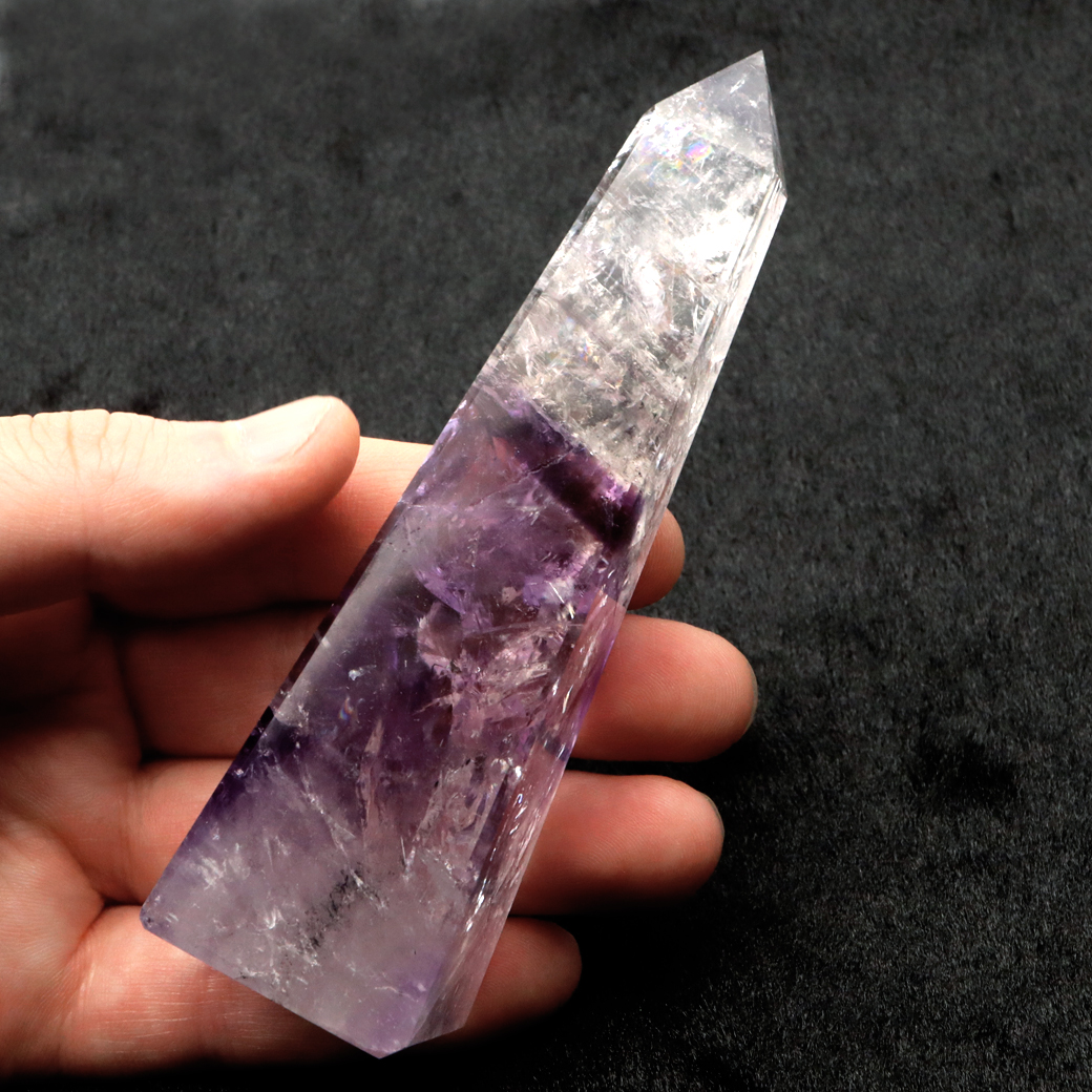 アメジスト ファントム オベリスク ポイント ブラジル バイーア州産 原石 天然石 1点物 パワーストーン amethyst 紫水晶 2月 誕生石