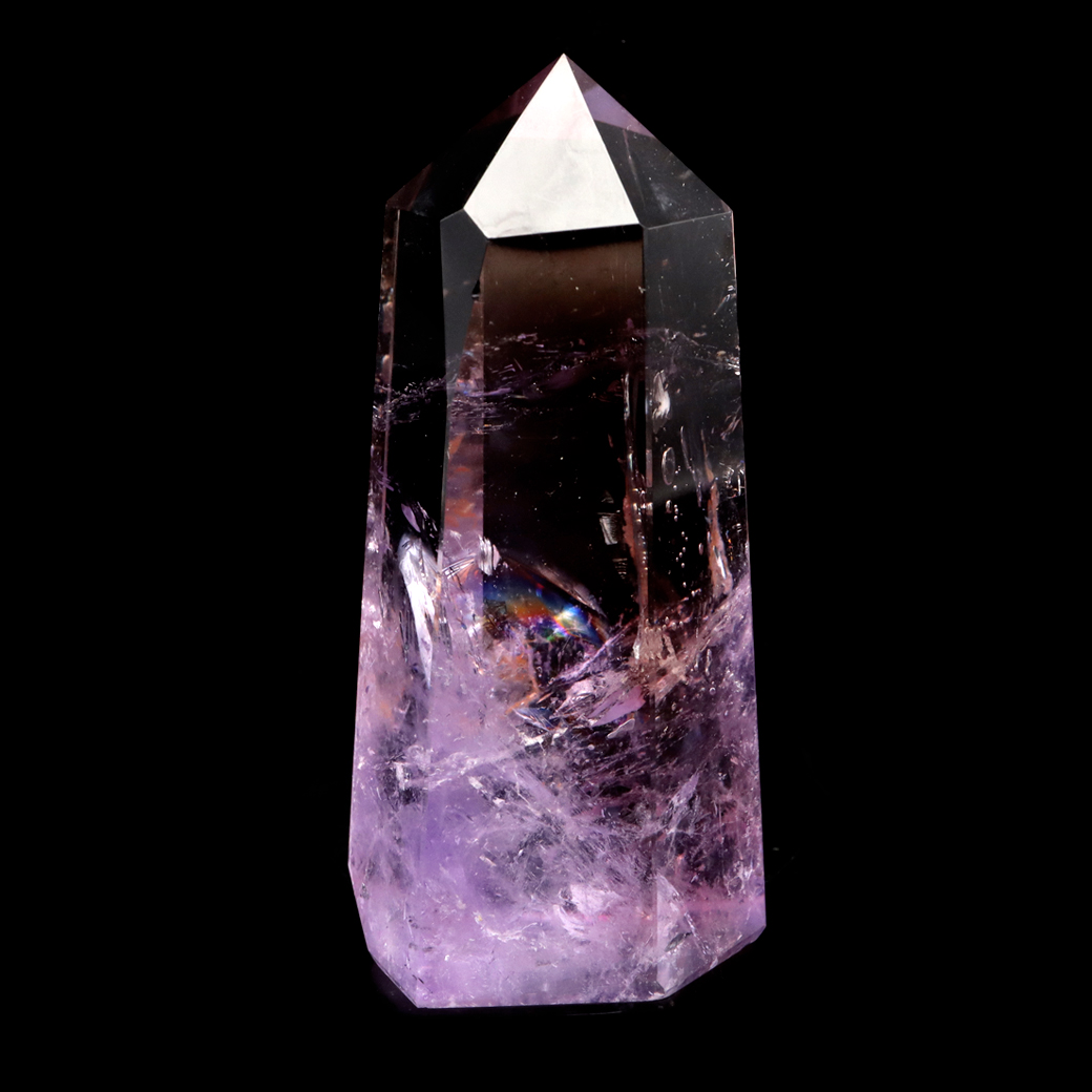 アメトリン 六角柱 ポイント 1点もの ボリビア産 AAA 虹入り レインボー 紫水晶 アメジスト 置き物 浄化 2月 誕生石 卓上サイズ