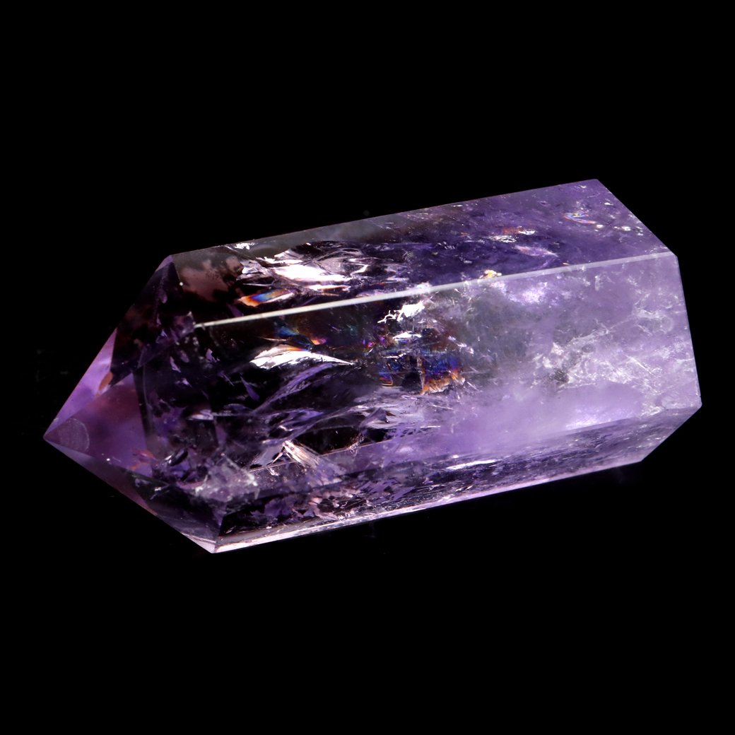アメトリン 六角柱 ポイント 1点もの ボリビア産 AAA 虹入り レインボー 紫水晶 アメジスト 置き物 浄化 2月 誕生石 卓上サイズ