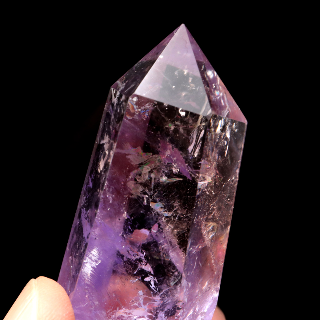 アメトリン 六角柱 ポイント 1点もの ボリビア産 AAA 虹入り レインボー 紫水晶 アメジスト 置き物 浄化 2月 誕生石 卓上サイズ