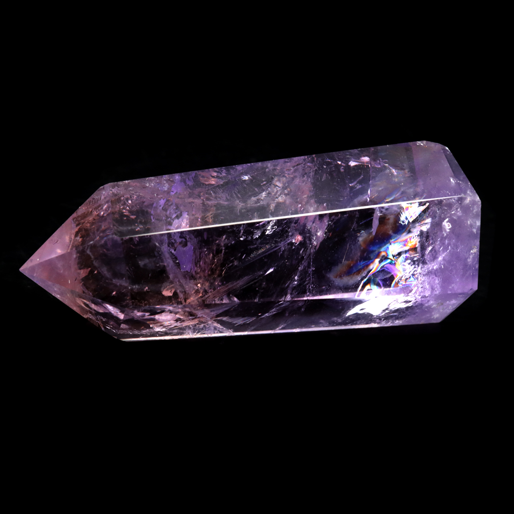 アメトリン 六角柱 ポイント 1点もの ボリビア産 AAA 虹入り レインボー 紫水晶 アメジスト 置き物 浄化 2月 誕生石 卓上サイズ