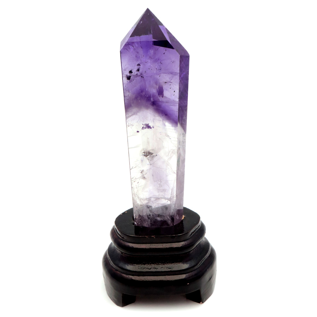 アメジスト ポイント 六角柱 置き物 ブラジル バイーア州産 アメトリン 紫水晶 ヒーリング 天然石 1点もの Amethyst