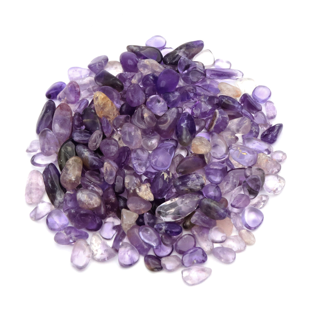 アメジスト クリア パープル さざれ石 本物 サイズ小 100g 紫水晶 ブラジル産 天然石 パワーストーン 浄化グッズ おうち時間