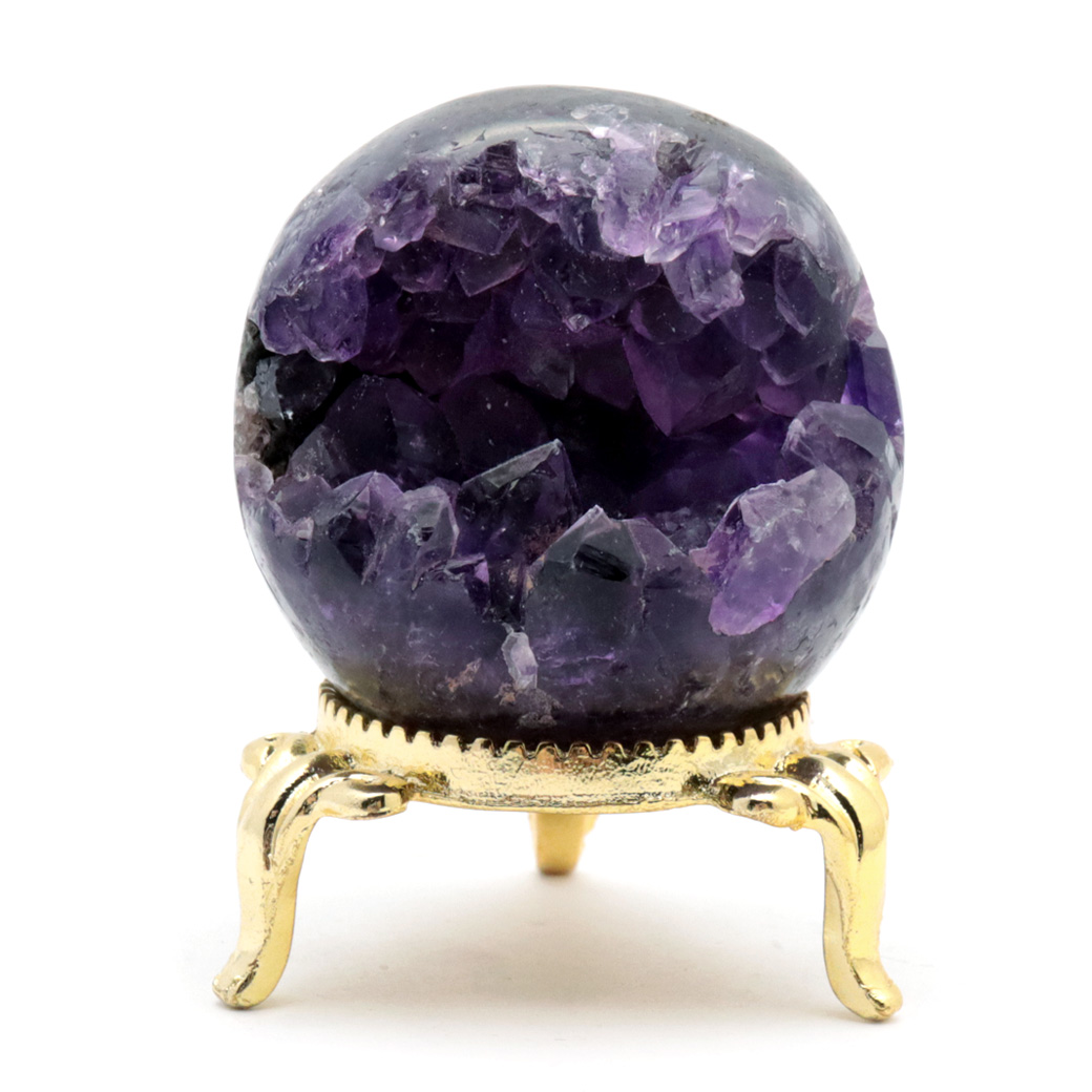 アメジスト 笑口 丸玉 台座付き ジオード 1点もの 天然石 紫水晶 笑い口 2月 誕生石 原石 置き物 置物 縁起物 開運 パワーストーン