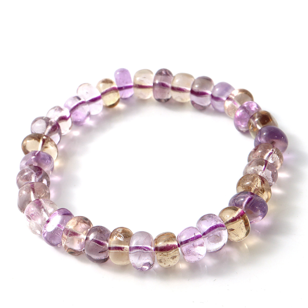 アメトリン ブレスレット 不定形ビーズ 天然石 1点もの