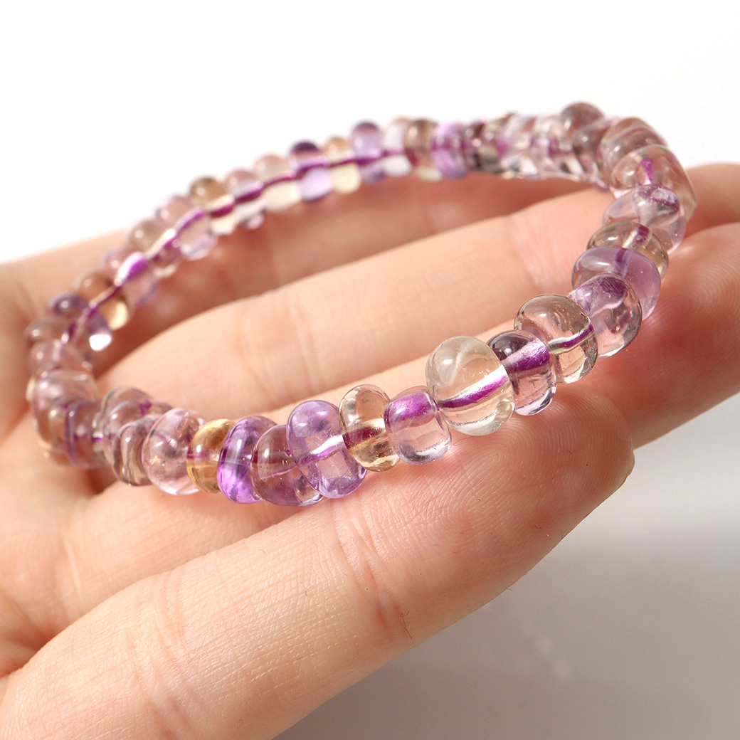 アメトリン ブレスレット 不定形ビーズ 天然石 1点もの