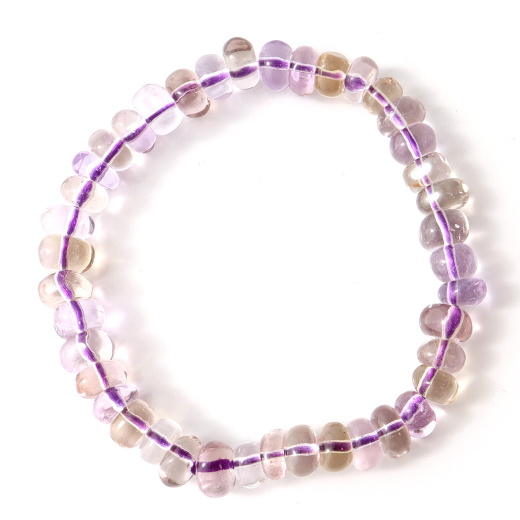 アメトリン ブレスレット 不定形ビーズ 天然石 1点もの